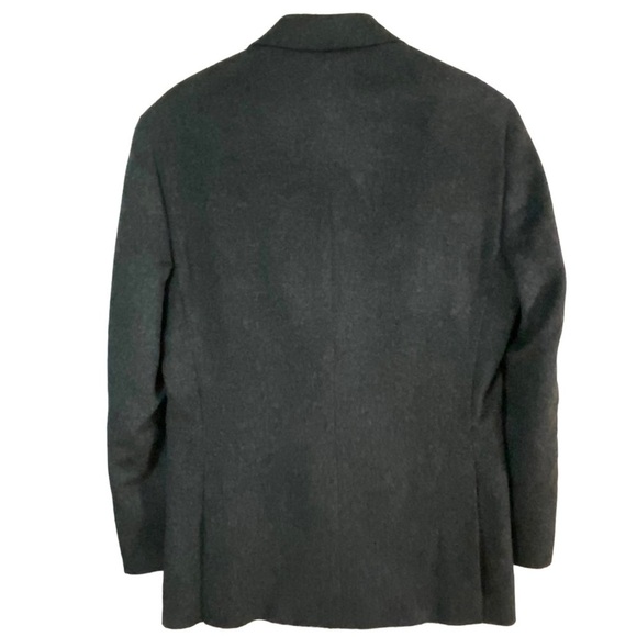 Charcoal Gray Camel Hair Tailored Fit Sport Classic Coat Blazer Jacket 40L - Picture 2 of 13